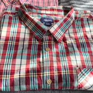 Mens button down short sleeve shirt